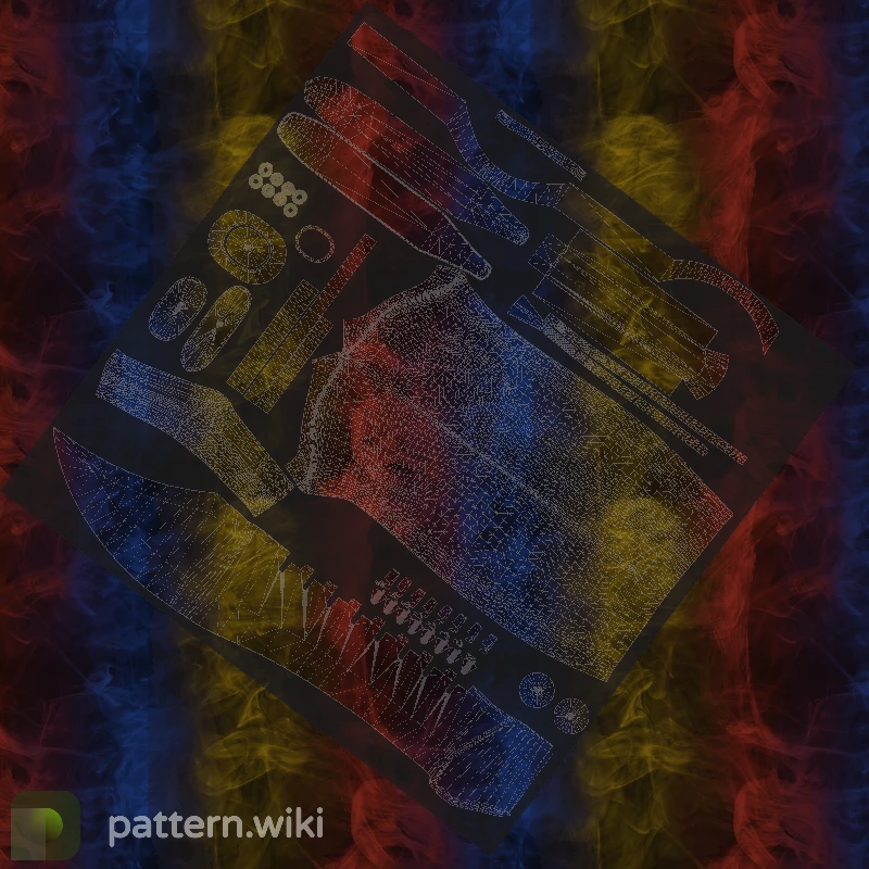 Bowie Knife Marble Fade seed 6 pattern template