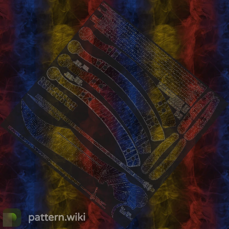 Butterfly Knife Marble Fade seed 807 pattern template