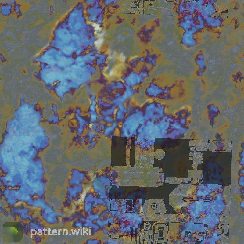 MAC-10 Case Hardened seed 1 pattern template