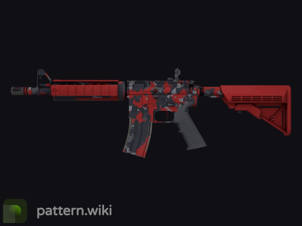 M4A4 Red DDPAT seed 677