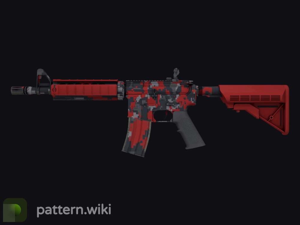 M4A4 Red DDPAT seed 73