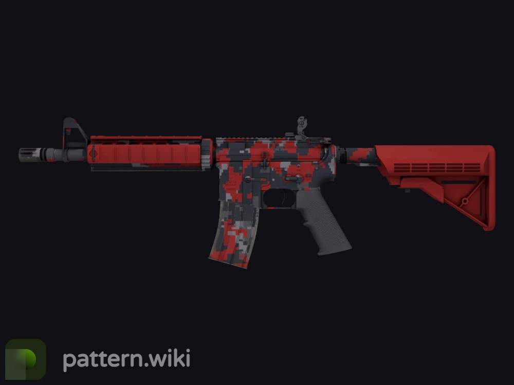 M4A4 Red DDPAT seed 497