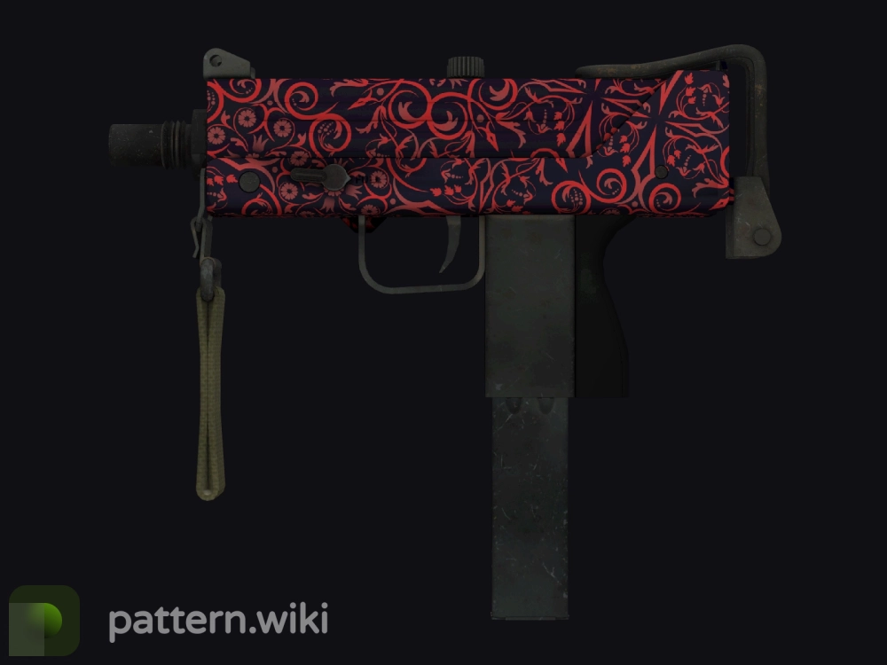 MAC-10 Red Filigree seed 104