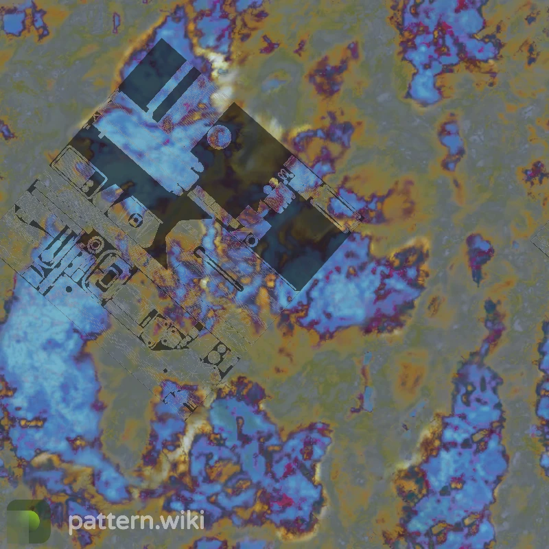 MAC-10 Case Hardened seed 632 pattern template