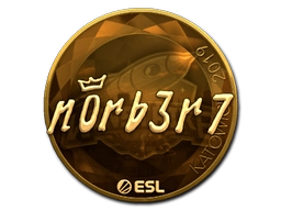 Sticker n0rb3r7 (Gold) | Katowice 2019 preview