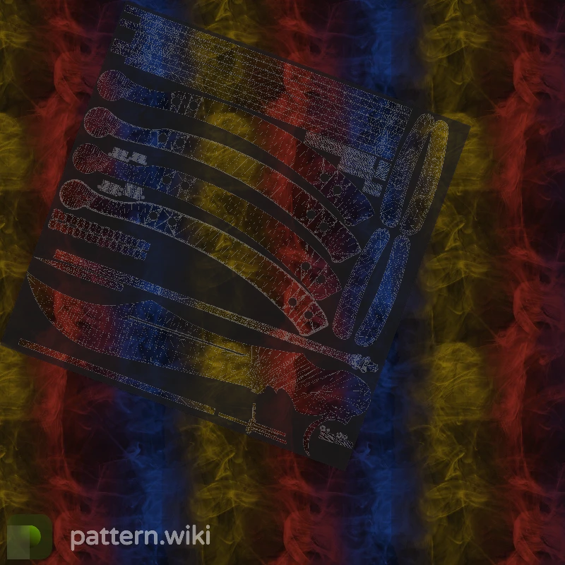 Butterfly Knife Marble Fade seed 393 pattern template