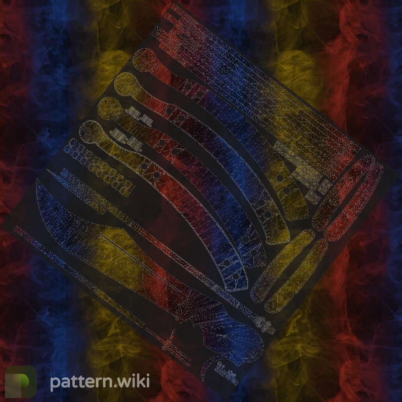 Butterfly Knife Marble Fade seed 43 pattern template