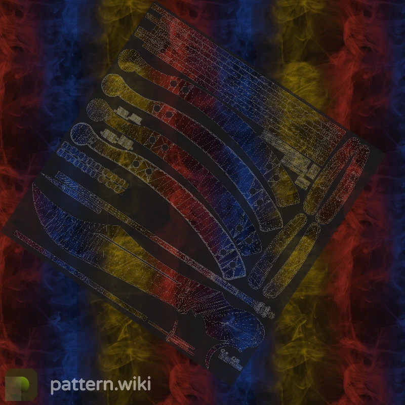 Butterfly Knife Marble Fade seed 414 pattern template