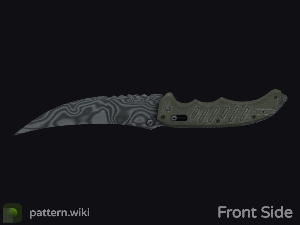 Flip Knife Damascus Steel seed 554