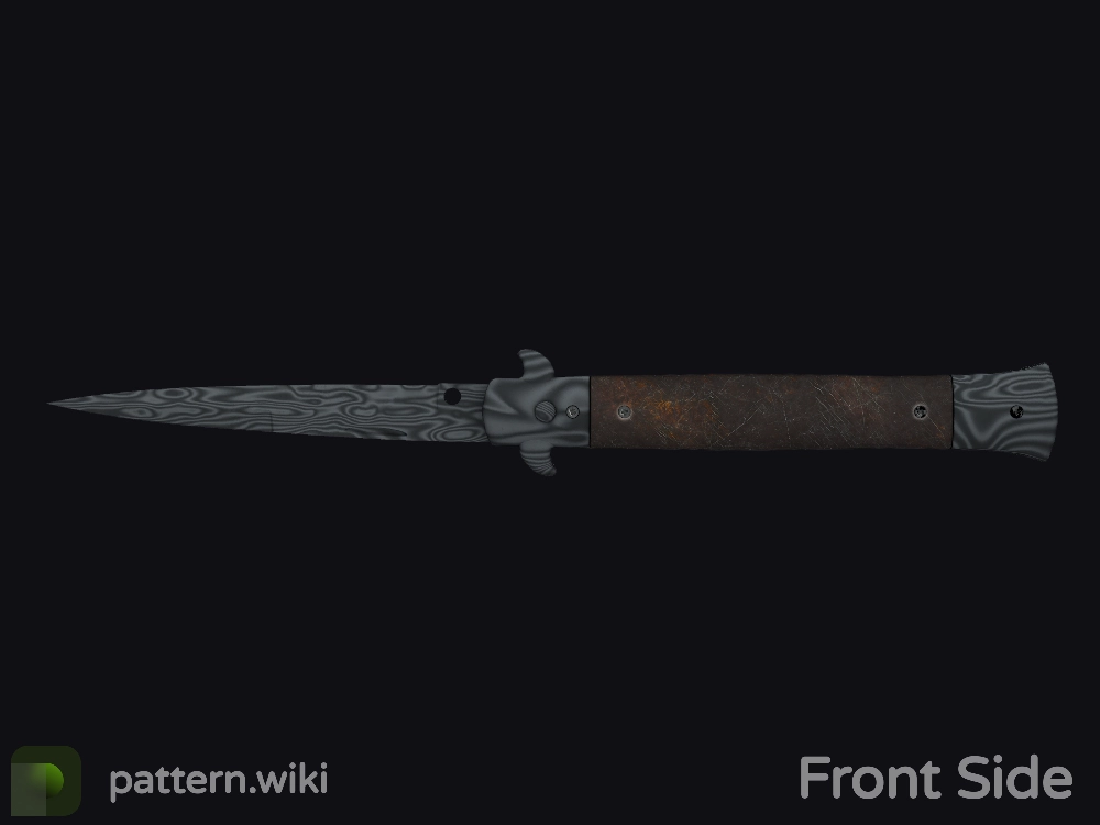 Stiletto Knife Damascus Steel seed 747