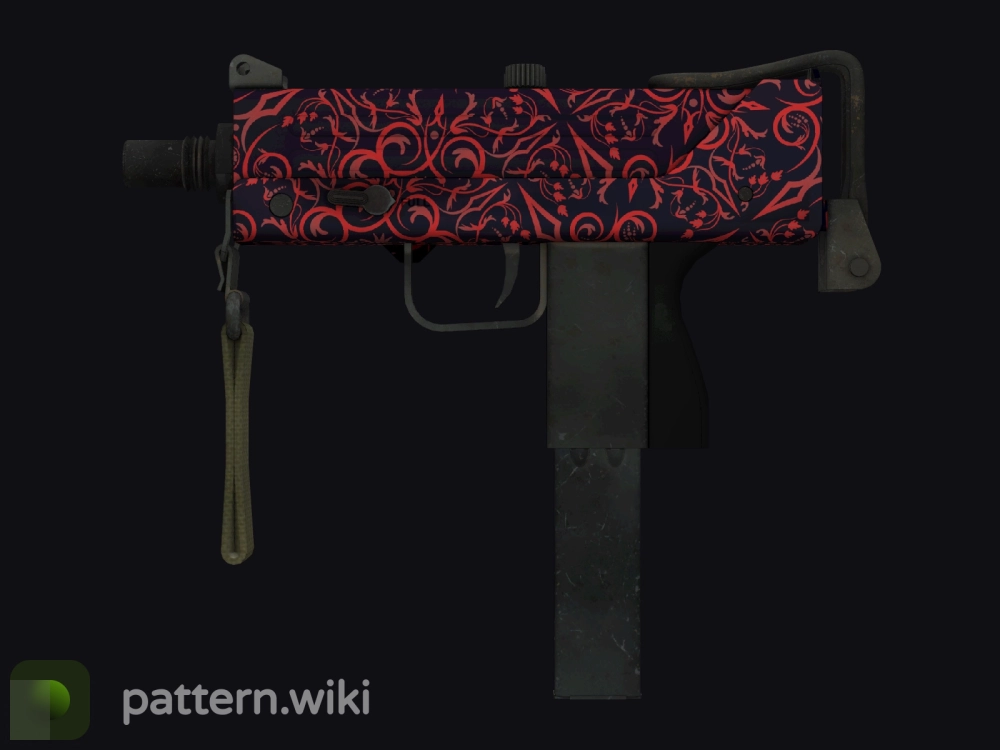 MAC-10 Red Filigree seed 473