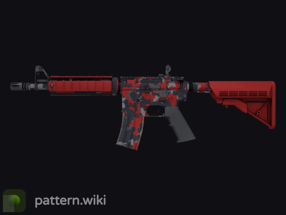 M4A4 Red DDPAT seed 347