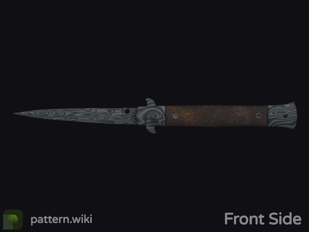 Stiletto Knife Damascus Steel seed 751