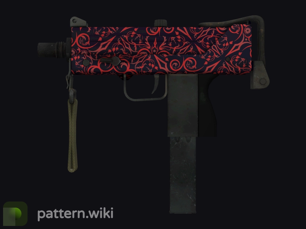 MAC-10 Red Filigree seed 976