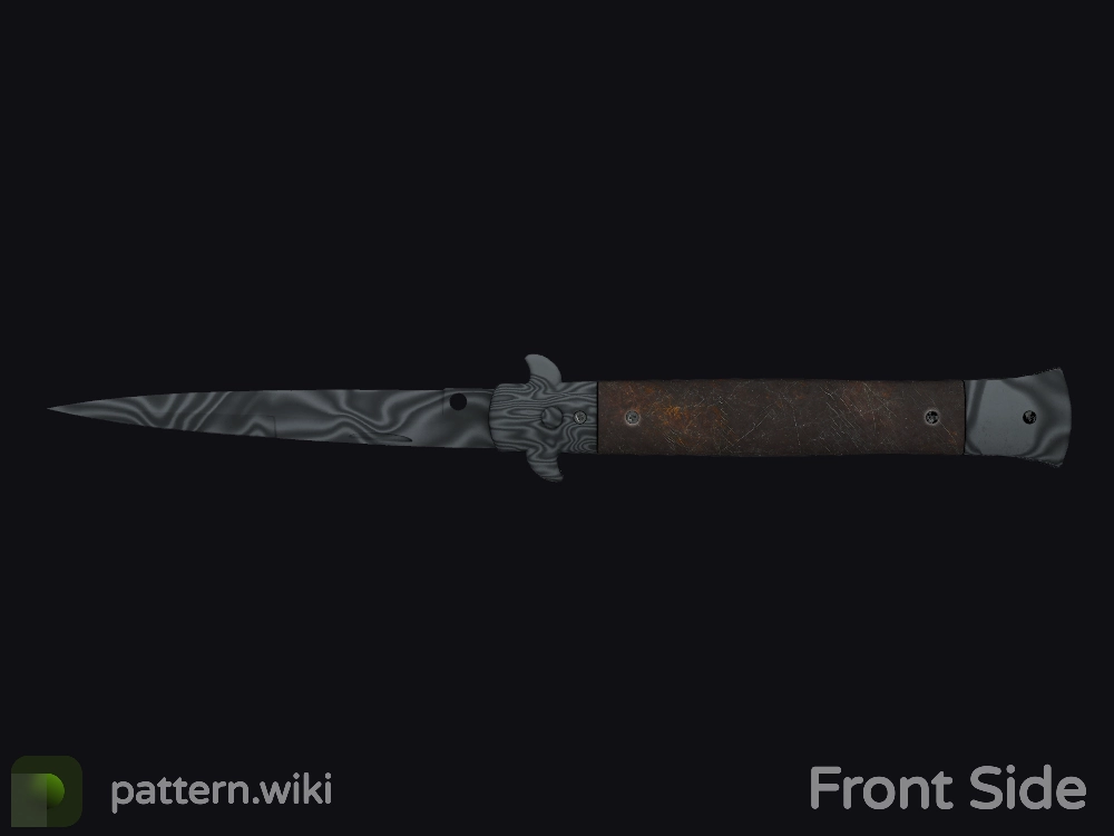 Stiletto Knife Damascus Steel seed 998