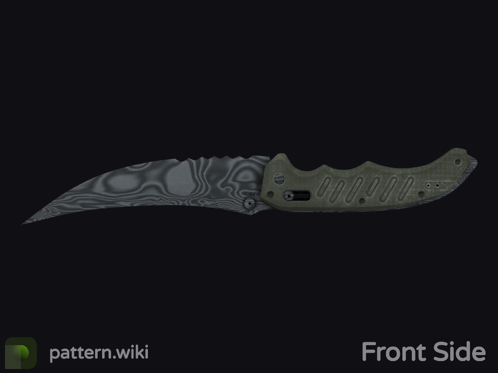 Flip Knife Damascus Steel seed 492