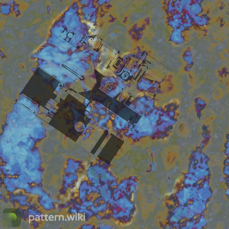 MAC-10 Case Hardened seed 390 pattern template