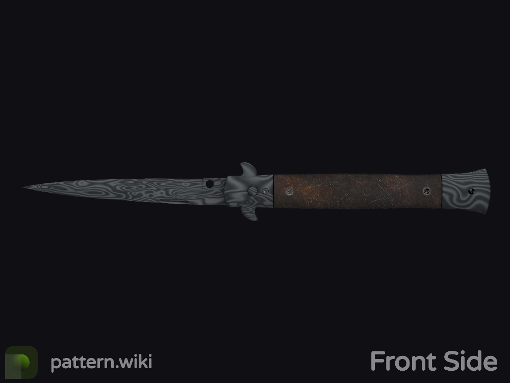 Stiletto Knife Damascus Steel seed 728