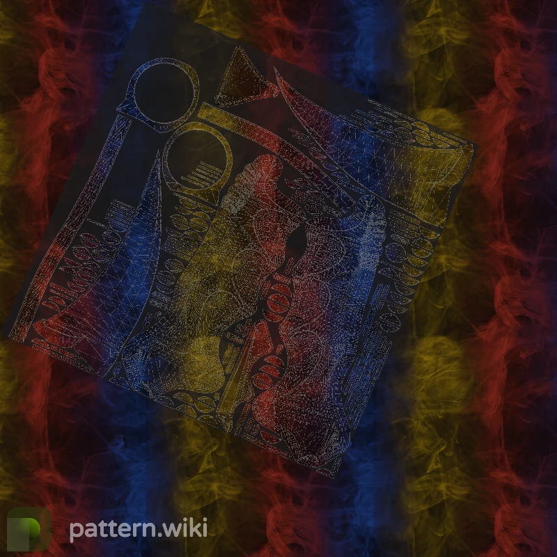 Karambit Marble Fade seed 989 pattern template