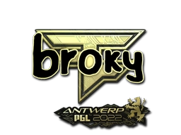 Sticker broky (Gold) | Antwerp 2022 preview