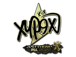 Sticker Xyp9x (Gold) | Antwerp 2022 preview