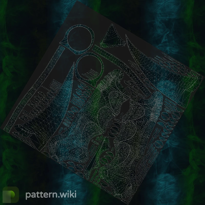 Karambit Gamma Doppler seed 418 pattern template