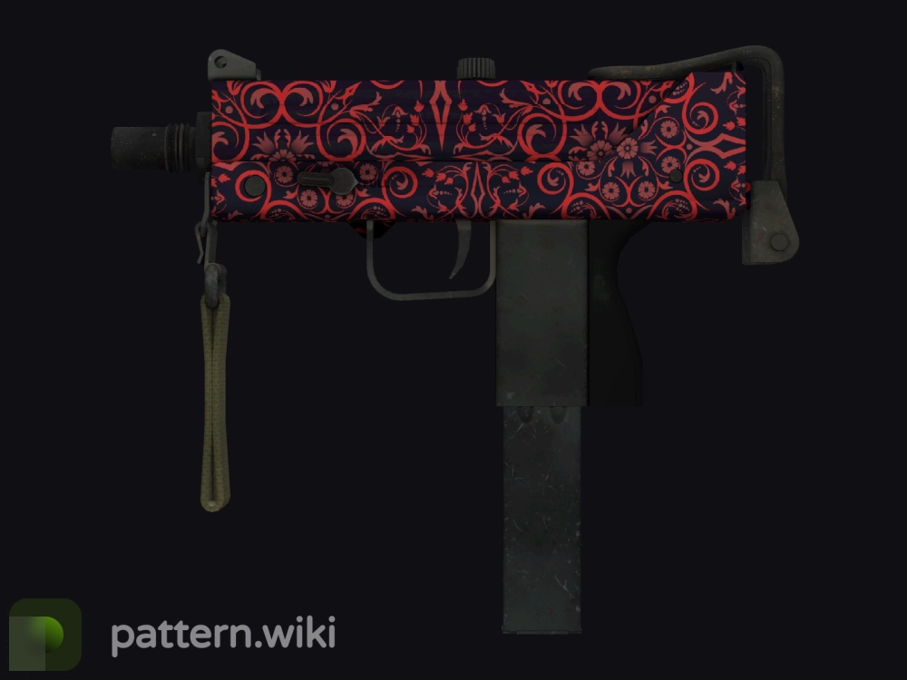 MAC-10 Red Filigree seed 341