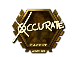 Sticker xccurate (Gold) | London 2018 preview