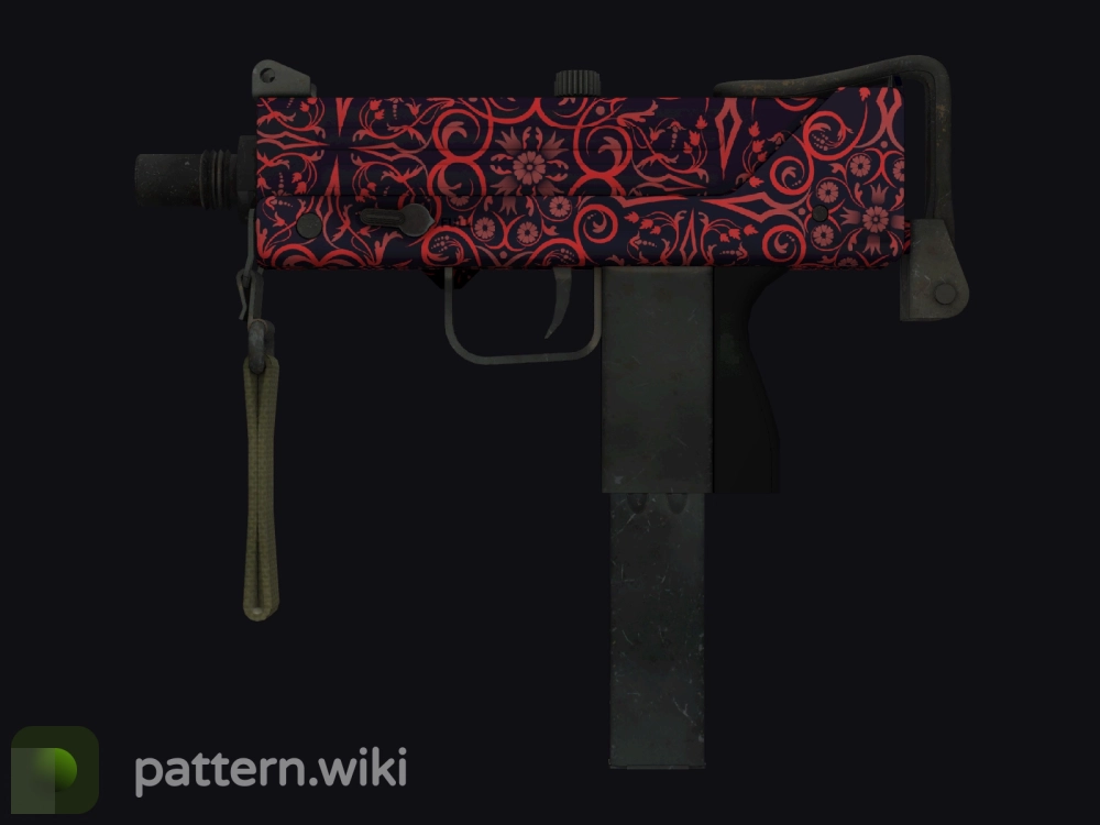 MAC-10 Red Filigree seed 292