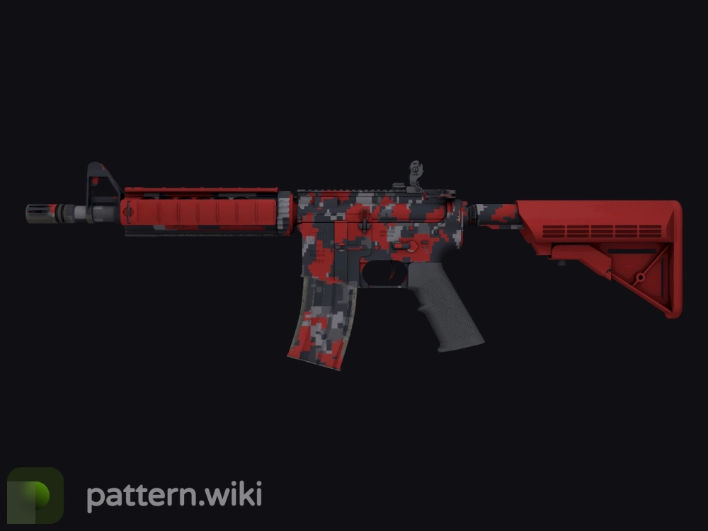 M4A4 Red DDPAT seed 52