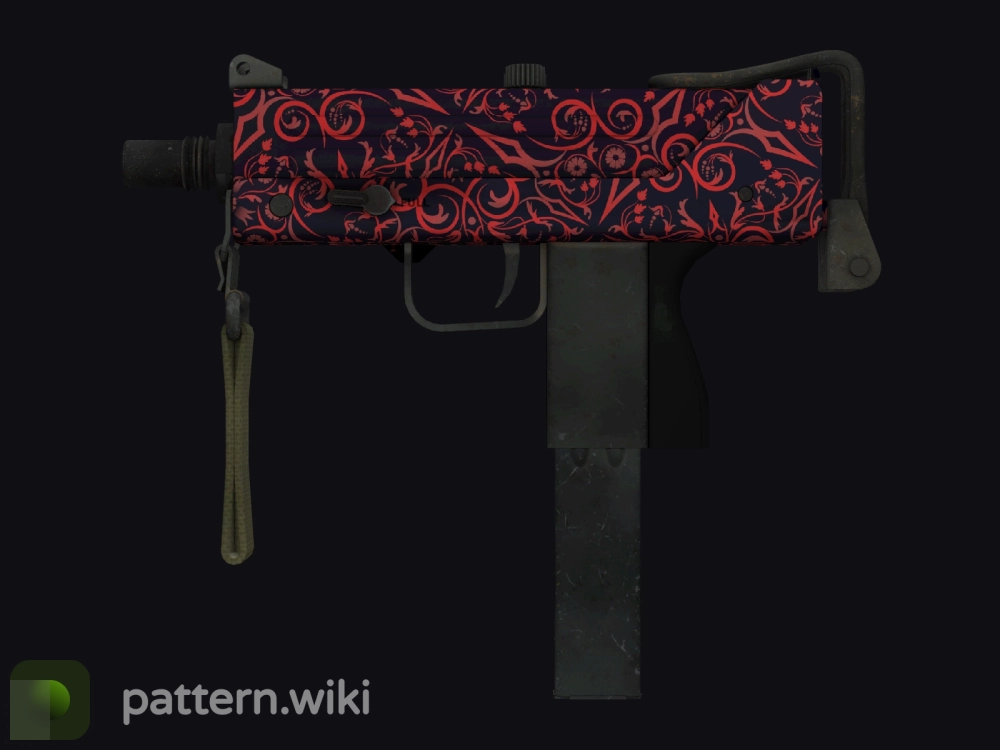 MAC-10 Red Filigree seed 369