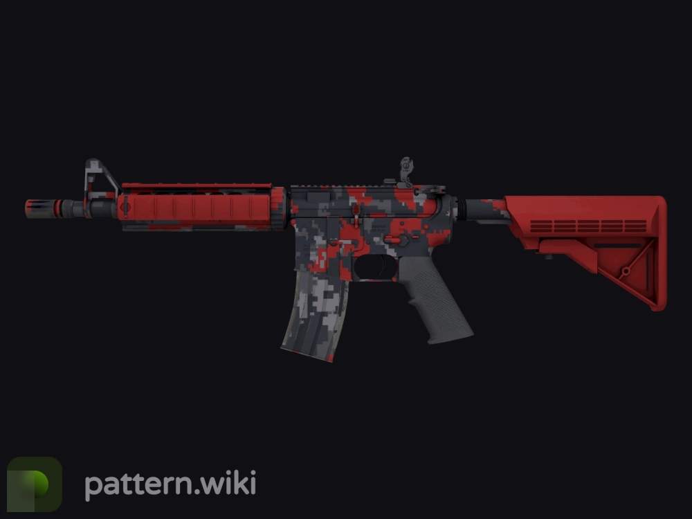 M4A4 Red DDPAT seed 141