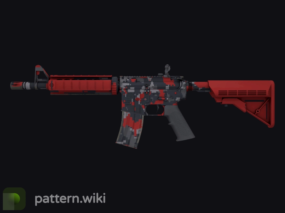 M4A4 Red DDPAT seed 833