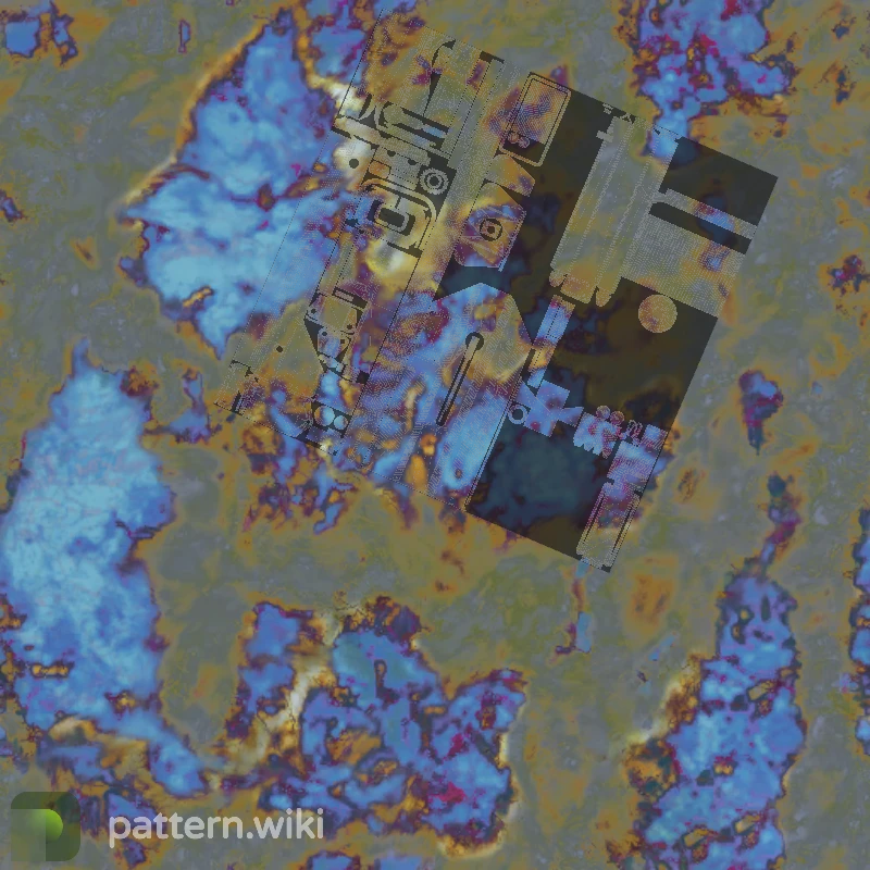 MAC-10 Case Hardened seed 751 pattern template