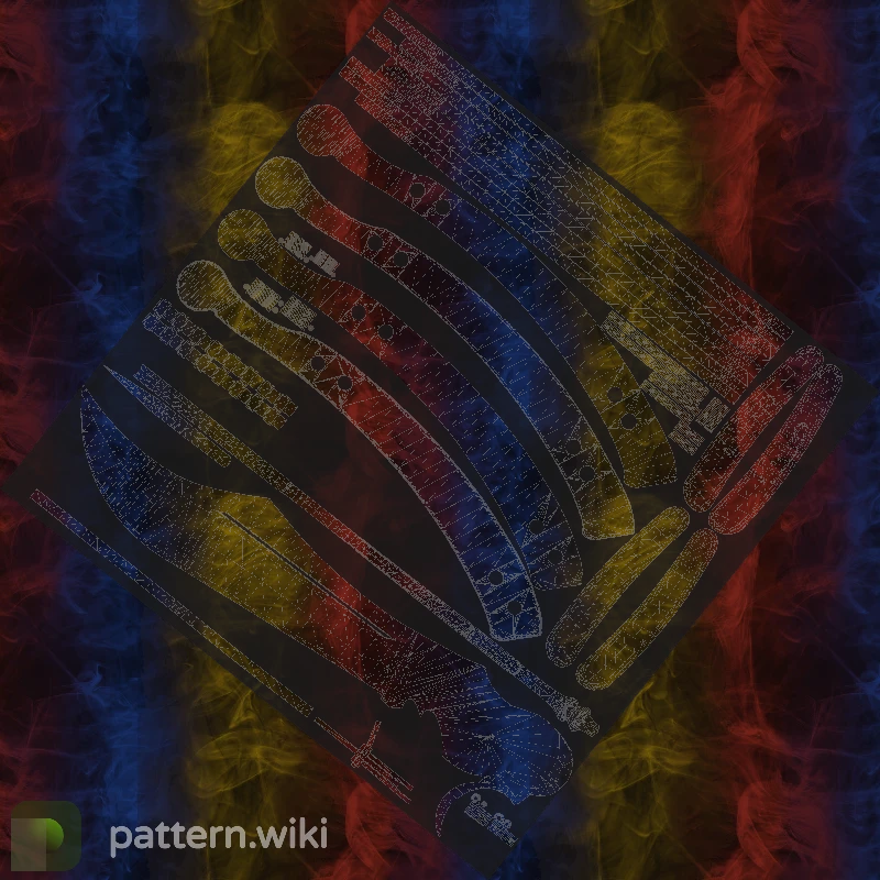 Butterfly Knife Marble Fade seed 375 pattern template