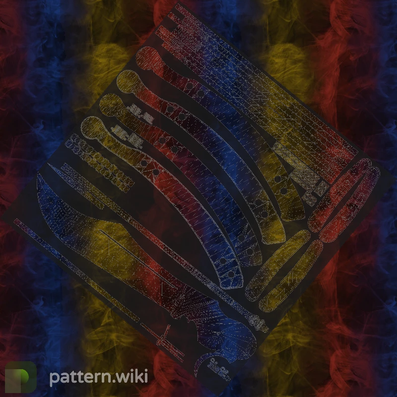 Butterfly Knife Marble Fade seed 422 pattern template