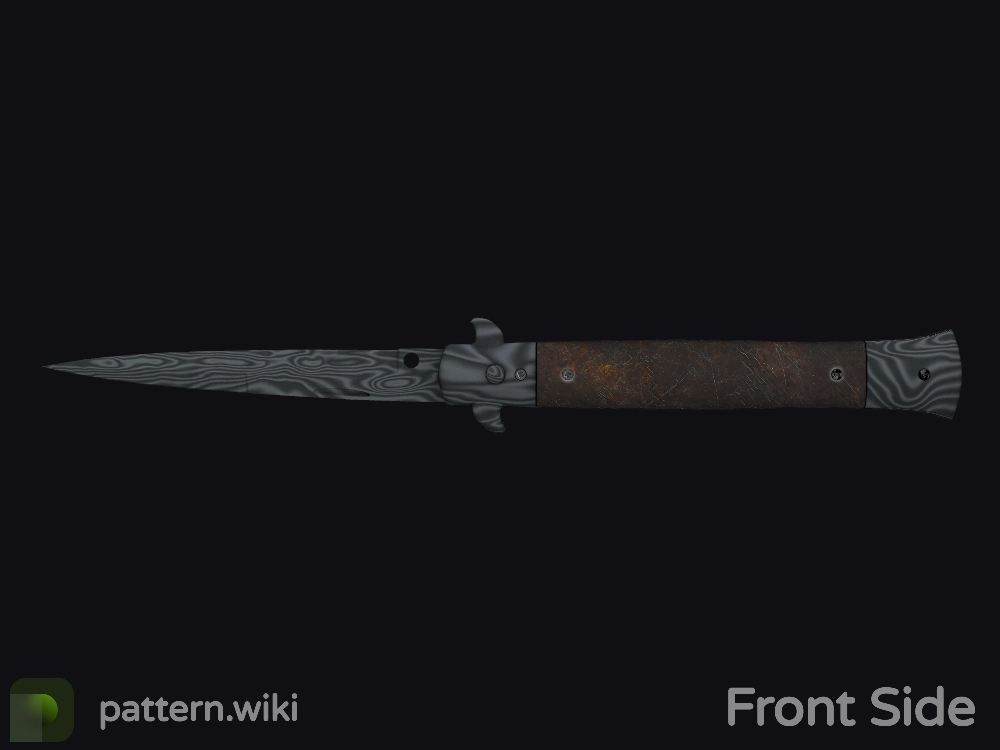 Stiletto Knife Damascus Steel seed 214