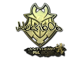 Sticker Aleksib (Gold) | Antwerp 2022 preview