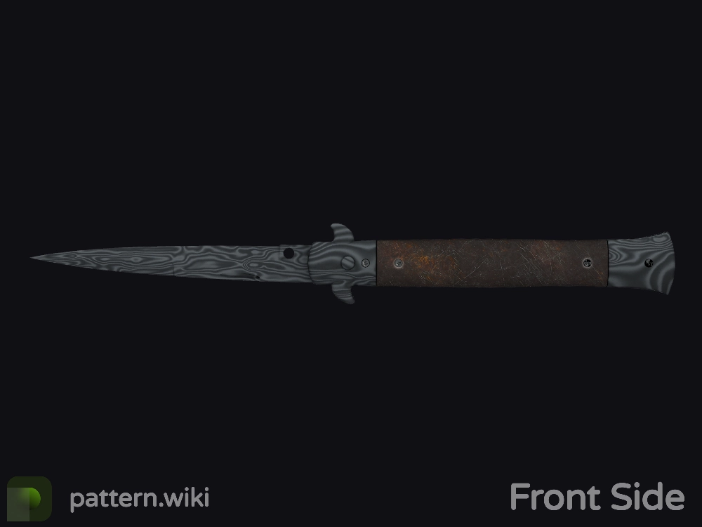 Stiletto Knife Damascus Steel seed 740