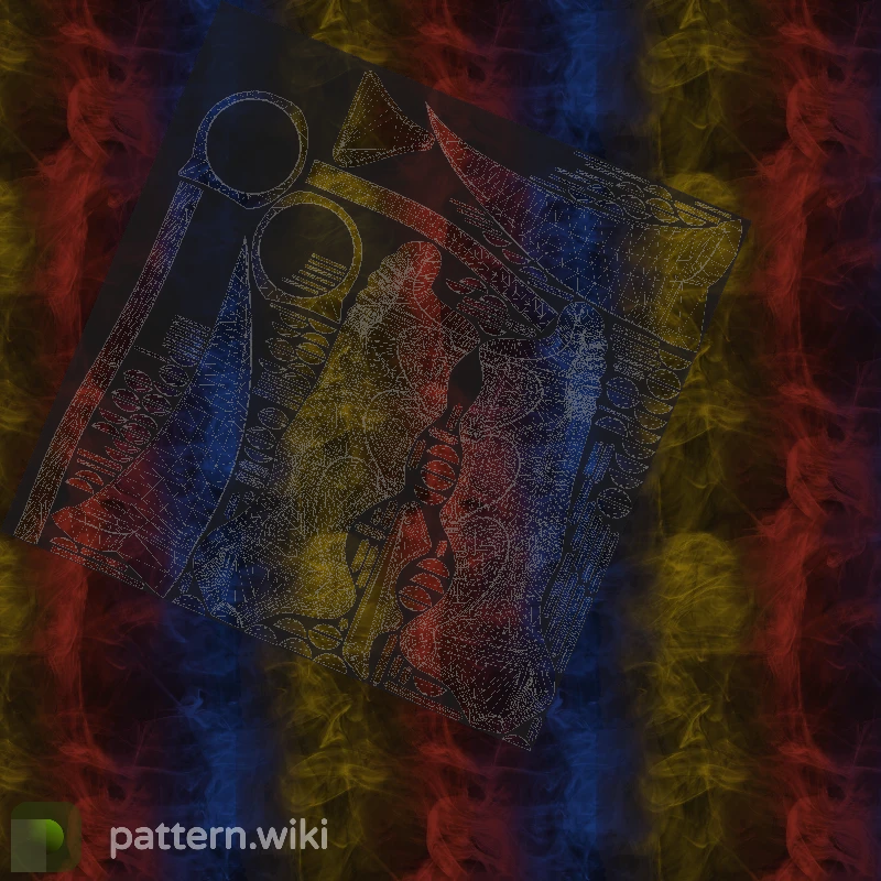 Karambit Marble Fade seed 725 pattern template