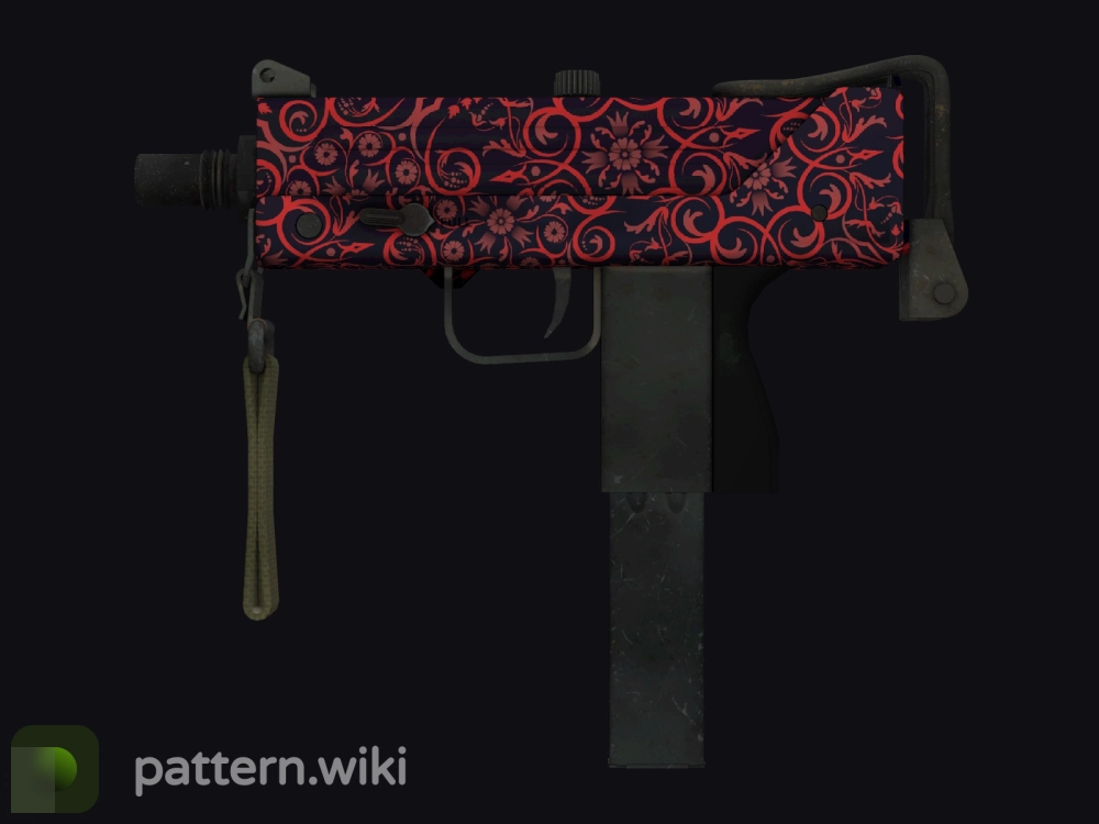 MAC-10 Red Filigree seed 346