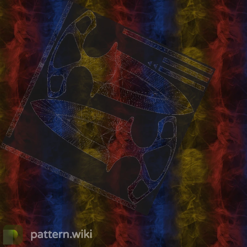 Shadow Daggers Marble Fade seed 611 pattern template