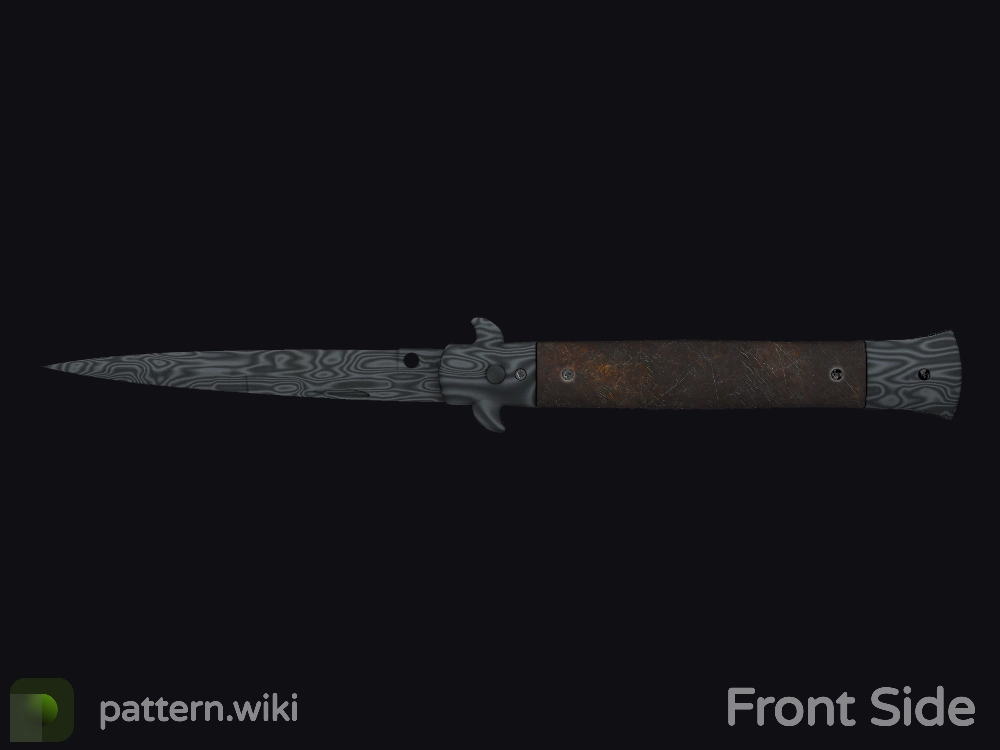 Stiletto Knife Damascus Steel seed 713