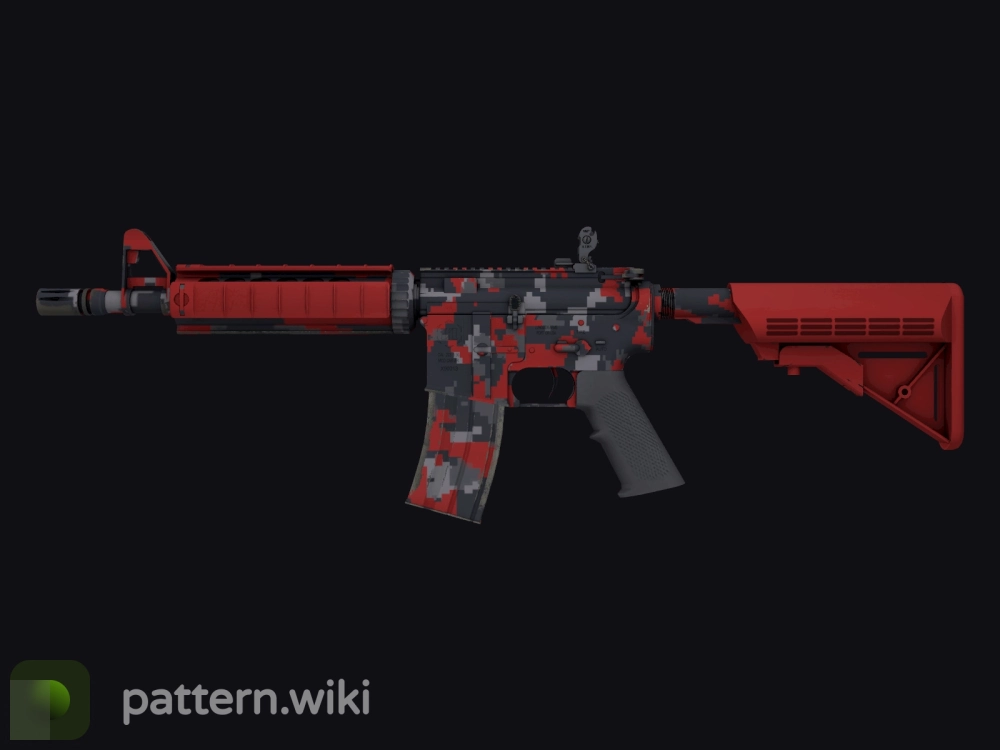 M4A4 Red DDPAT seed 256