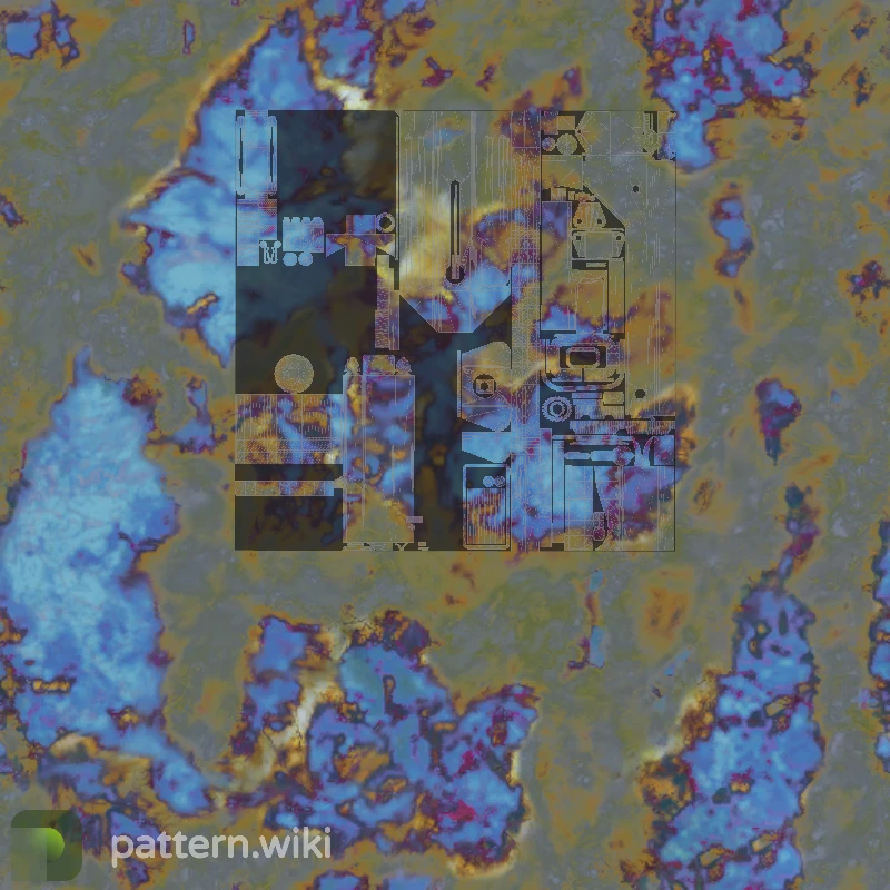 MAC-10 Case Hardened seed 509 pattern template