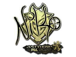 Sticker NiKo (Gold) | Antwerp 2022 preview