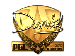 Sticker dennis (Gold) | Krakow 2017 preview