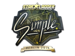 Sticker s1mple (Gold) | Berlin 2019 preview