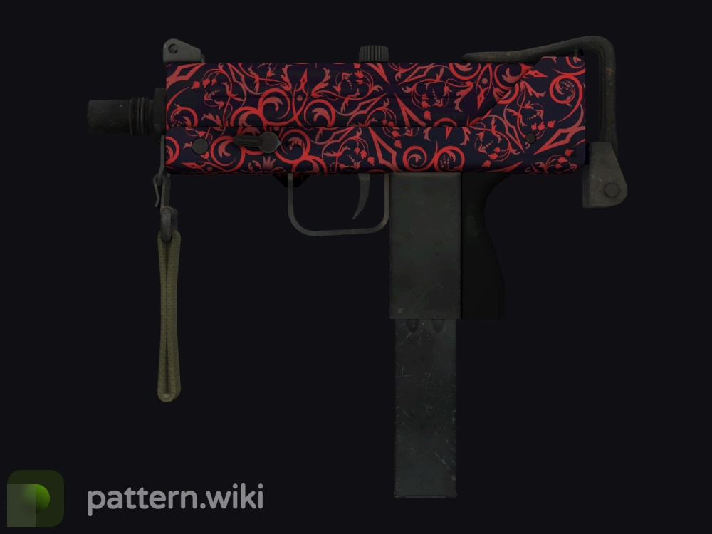 MAC-10 Red Filigree seed 139