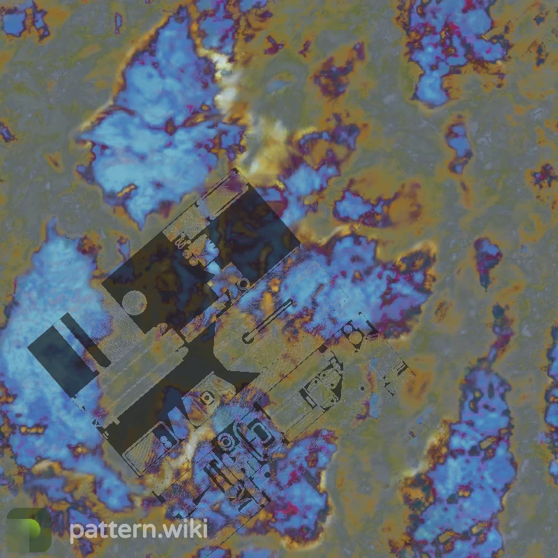 MAC-10 Case Hardened seed 290 pattern template